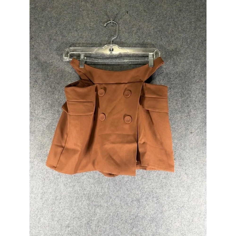 For Love And Lemons Tan Buttoned Skorts